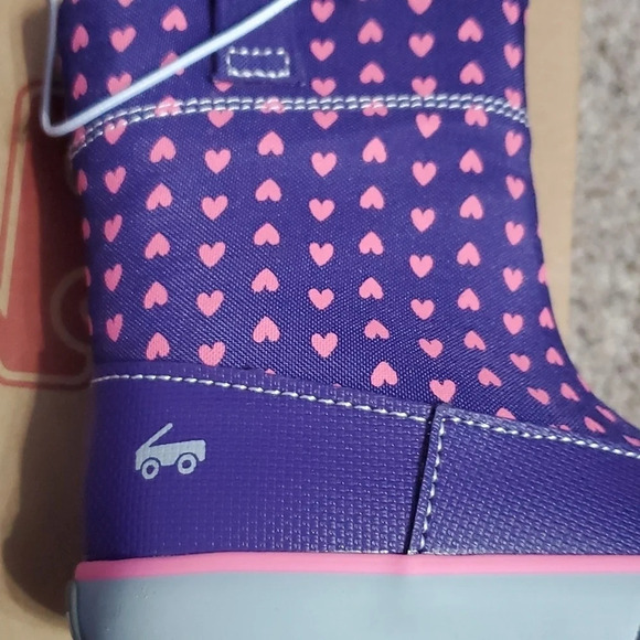 See Kai Run Basics Girl Ripley Hearts  Pull On Boots 5 - Picture 4 of 12